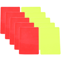 Kit de Tarjetas Rojas y Amarillas para Árbitro de Fútbol con Funda de Cuero, Registro del Árbitro, Tarjetas Amarillas y Rojas