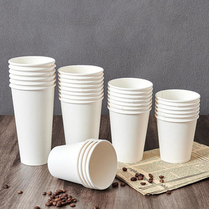 Gran oferta 2025, tazas de café desechables de 8oz con logotipo personalizado, taza de papel de café con leche para beber en caliente de pared única con tapa - Product Image 6