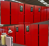 Casier à bagages électronique intelligent en métal personnalisé pour l'extérieur, pour un stockage sécurisé en public, casier à bagages intelligent multilingue