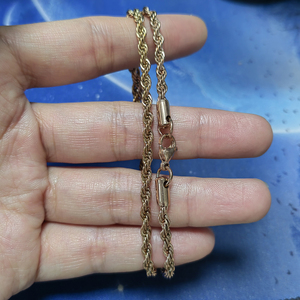 SC001 3,5mm 16" 18" 20" 22" <span class=keywords><strong>24</strong></span>" Zoll Roségold Beschichtete Edelstahl-Seilkette Halskette Hip-Hop-Schmuck für Männer und Frauen - Product Image 6