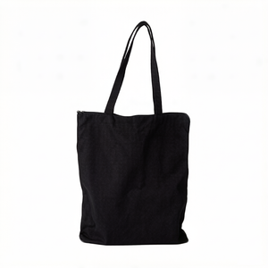 Sacs fourre-tout en toile de coton <span class=keywords><strong>bio</strong></span> personnalisés avec fermeture éclair, les plus vendus, en gros, réutilisables pour les courses - Product Image 4