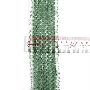 Kustom multiwarna 55mm dekorasi renda Picot elastis anyaman jaring elastis pita elastis untuk menjahit - Product Image 6