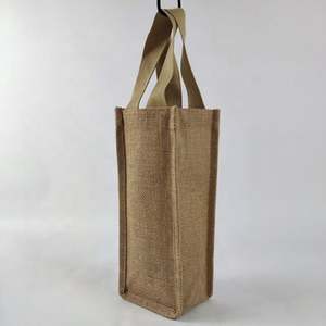 Reusable Design Wine <b>Gift</b> <b>Bags</b> Customized Non Woven One <b>Bottle</b> Wine <b>Bag</b> Jute Wine Tote <b>Bag</b> - Product Image 5