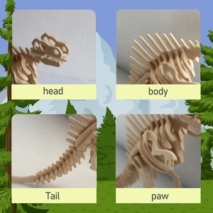 Puzzle 3D en feutre non tissé léger pour enfants, dinosaure spinosaure, jouet éducatif amusant, cadeau pour enfants sélectionné - Product Image 3