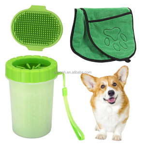 Portatile Cane Paw Rondella Tazza Fangoso Cane Piede Detergente Con Asciugamano Assorbente - Product Image 1