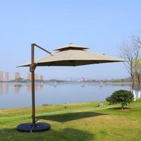 Mobilier de jardin Double auvent parapluie Cantilever grand Parasol Patio parapluies de luxe pour plage et hôtel