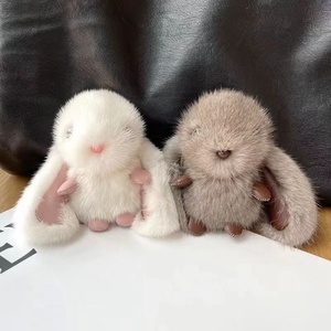 Little <b>Rabbit</b> Doll Plush Pendant Car Handbag Backpack Purse Charm Cute Bunny Keyring Ornament <b>Soft</b> PP Cotton Filled Unisex 12cm - Product Image 3