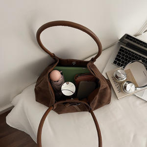 กระเป๋าโท้ทผู้หญิง COULD สีกากี ทรงสี่เหลี่ยมแนวนอน ซับในโพลีเอสเตอร์ ใส่ได้ทุกวัน เหมาะกับชุดลำลอง ฤดูใบไม้ร่วง ความจุเยอะ สีพื้น - Product Image 5