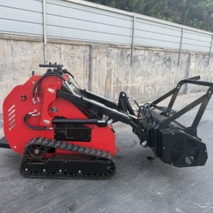 รถตักล้อยางขนาดเล็ก Mini V1000 พร้อมเครื่องบดไม้ขนาด 32 นิ้ว สำหรับงานป่าไม้ มีจำหน่าย พร้อมเครื่องยนต์ ปั๊ม และส่วนประกอบหลัก - Product Image 3