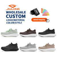 Chaussures de course respirantes personnalisées avec LOGO pour hommes et femmes, baskets légères à plateforme épaisse, style athlétique en maille pour la marche, vente en gros