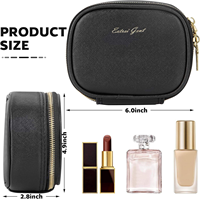 Trousse de Maquillage Portable MoonlitGlow à Marque Blanche avec Miroir LED, en Cuir PU, Rechargeable, Intensité Réglable, Faible MOQ, Prête à la Vente au Détail