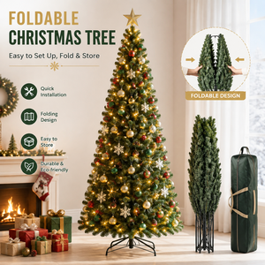 Arbre de Noël artificiel ignifuge Sinon, tailles personnalisées en stock, 100% PE, double couleur - Product Image 1