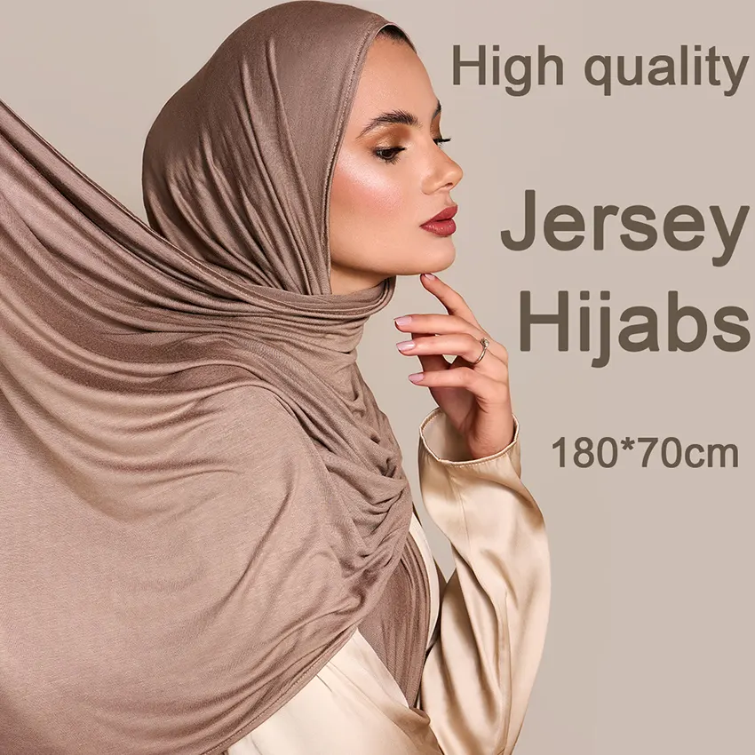 Écharpes ethniques d'été pour femmes, châles pour femmes, écharpes pour femmes élégantes, arabes, musulmanes, Jersey, Hijab