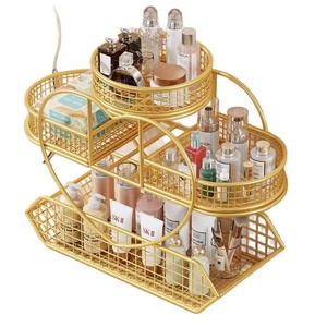 Cosmetic Storage Rack 4 Layers Gold Iron Makeup Organizer For Dressing <b>Table</b> <b>Vanity</b> Bathroom Desktop - Product Image 5