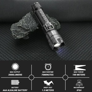 High Strong Power Led Flashlights Tactical <b>Flash</b> <b>Light</b> Torch Ultra Bright Lamp USB Charging Camping Fishing Defensa Zoom Lantern - Product Image 4