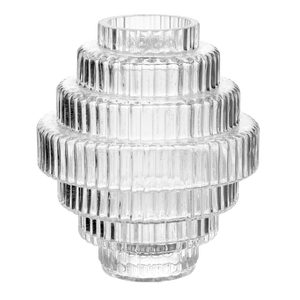 Vase en verre côtelé à plusieurs niveaux, teinte vert citron. Idéal pour <span class=keywords><strong>les</strong></span> arrangements floraux, <span class=keywords><strong>la</strong></span> décoration intérieure, ajoutant une touche rétro-moderne. - Product Image 3