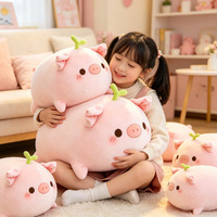Boneka Babi Plushie, Boneka Babi Lucu Lembut untuk Hadiah Baby Shower, Dekorasi Kamar Bayi, Bantal Panjang