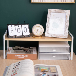 Organisateur de bureau minimaliste multicouche en bois, support de rangement pour la maison, le bureau, la bibliothèque, le tiroir, organisateur de bureau rectangulaire sur pied - Product Image 4