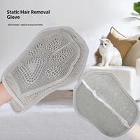 Gants électrostatiques 2-en-1 pour l'épilation des animaux domestiques (chats et chiens) – Brosse et grattoir bidirectionnels à adsorption flottante – Modèle WJ-3 en plastique