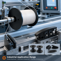 Pièces en plastique usinées CNC sur mesure, composants de support de bobine tournés et fraisés avec précision pour machines textiles industrielles