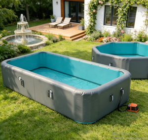 Piscina Inflable Grande y Profunda de PVC con Tecnología Drop Stitch, Piscina Portátil Personalizada para Exteriores y Jardín, para Adultos y Niños - Product Image 1