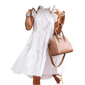 Vestidos Midi de Verano para Mujer, Tallas Grandes, Sin Mangas, Casuales, de Playa, Tejido Sólido, Cuello Alto, Transpirables y Antiarrugas - Product Image 3