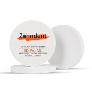 เซอร์โคเนียแบบหลายชั้น 3 มิติ ความโปร่งแสงสูง 800-1200Mpa ขนาด 10 มม.-30 มม. สำหรับห้องปฏิบัติการทันตกรรม - Product Image 5