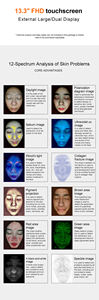 Appareil d'analyse cutanée esthétique amélioré, système de scanner facial 3D, détecteur HD AI, analyse de l'acné, machine de pigmentation - Product Image 6