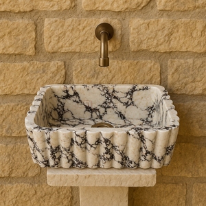Luxury Natural Stone Custom Marble Square Basin Modern Vanity Wash for <b>Bathroom</b> Decoration - Product Image 3