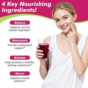 Suplemento Orgánico <span class=keywords><strong>de</strong></span> Remolacha OEM, Polvo <span class=keywords><strong>de</strong></span> Raíz <span class=keywords><strong>de</strong></span> Remolacha con Nitratos, Potasio, Betaína, Ácido Fólico, <span class=keywords><strong>Hierro</strong></span>, Promueve la Salud Circulatoria y Cardíaca - Product Image 5