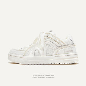 Genuine Leather Microfiber Leather Solid Mesh Lightweight Non <b>Slip</b> Breathable Casual <b>Walking</b> <b>Shoes</b> <b>Men</b> Fashion Platform Spring - Product Image 1