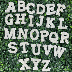 Bán Buôn Tự Làm Ngọc Trai Rhinestone Bảng Chữ Cái Vá Sắt Trên Thư Các Bản Vá Lỗi Ngọc Trai Hạt Bảng Chữ Cái Vá Cho Hat Áo Sơ Mi - Product Image 3