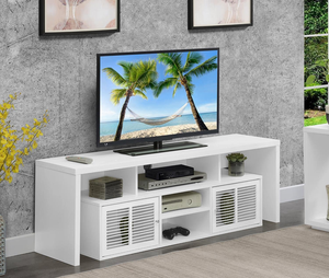Convenience Concepts pour meuble TV réglable en bois blanc de style Mid-Century Modern pour salon - Product Image 3