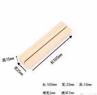 Support de carte en bois naturel personnalisé, porte-panneau de table en bois, support d'affichage photo à fente de 2 mm pour menu de restaurant, carte de visite