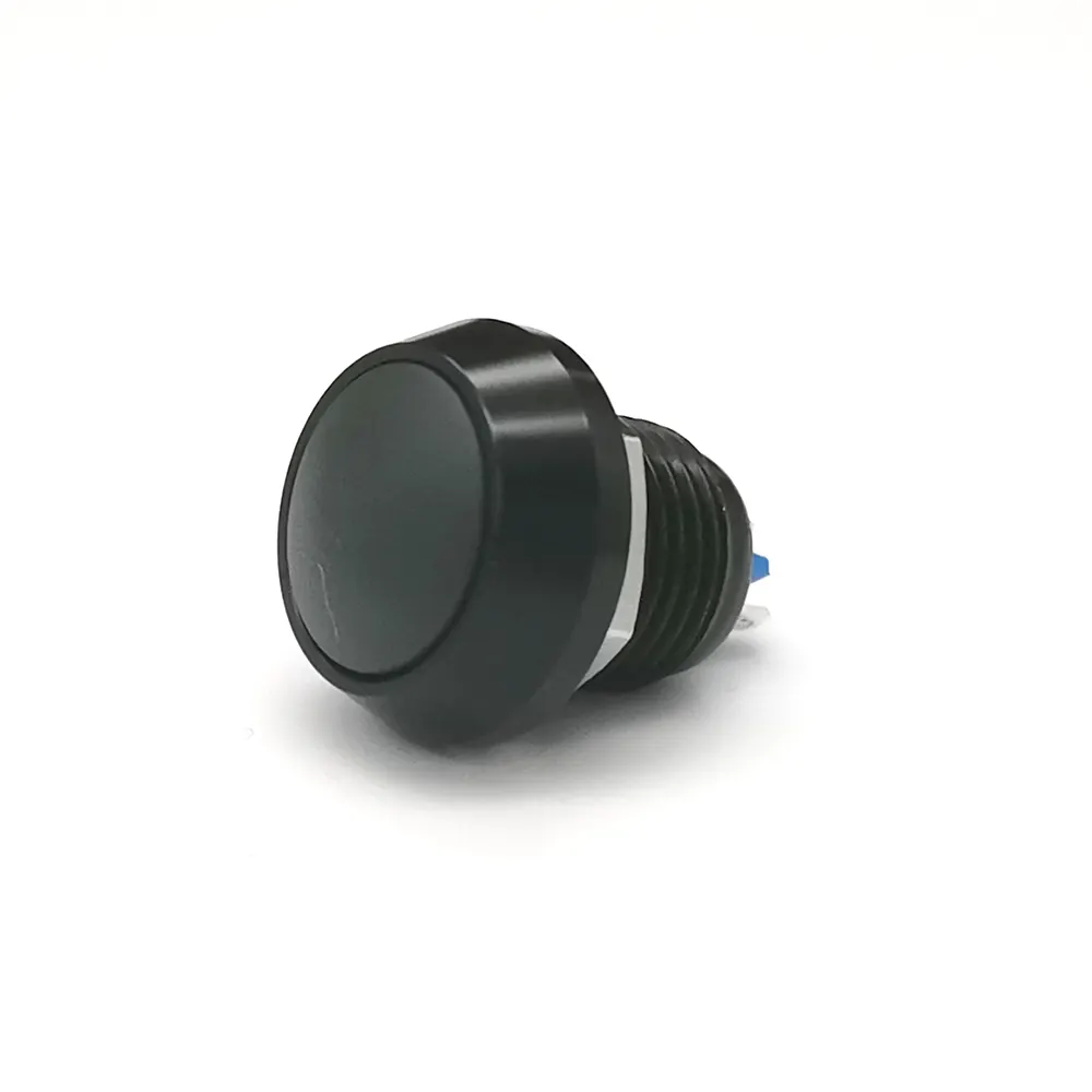 12 мм ip65 короткий черный оксид алюминия Мгновенный кнопочный переключатель черный