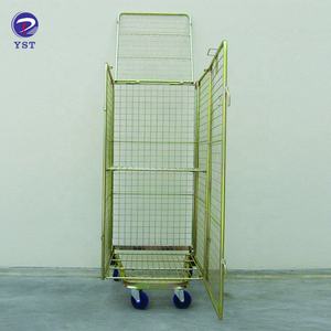YST fabrika kaynağı endüstriyel lojistik katlanabilir çelik metal kargo depolama haddeleme kafes arabaları - Product Image 3
