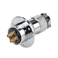Envío en 7 días Conector de aviación GX30-Montaje de brida circular Enchufe macho de 2 3 4 pines con rosca de 25mm y enchufe de orientación estándar
