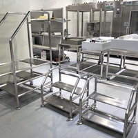 Chaise d'ESD de Tableau de travail du chariot SUS 304 de Cleanroom de l'acier inoxydable 304