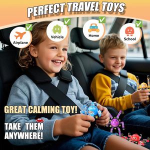 Vipctery Fidget Spinners Jouets de voyage pour enfants et adolescents Jouets sensoriels portables Autisme 5 à 7 ans Plastique Unisexe - Product Image 4