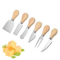 Nouvel ensemble de mini-couteaux à fromage en acier inoxydable avec manche en bois de qualité supérieure pour plateau de charcuterie, couteau à fromage exquis, fourchette à fromage