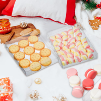 Mini boîte d'emballage pour cupcakes en PVC/PET transparent, 0,3 mm, 2'', 3'', 4'', petite boîte à gâteau avec autocollant pour bougie
