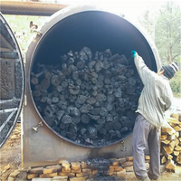 Nouveau Four à Pyrolyse de Charbon de Bois Non-fumeur 2024 / Machine de Poêle à Biochar / Four de Carbonisation à Vendre