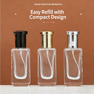Botella de Spray Rectangular de Vidrio Grueso Recargable Profesional con Acabado Mate, Pulverizador con Bomba, Etiqueta Personalizada, 35 ml, Perfume para la Piel - Product Image 2