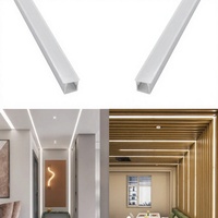 Vente en gros usine Profilés LED en aluminium extrudé pour coins à 45 degrés, en alliage d'aluminium, Noir Blanc, Diffuseur de canal d'angle 2M, pour décorations