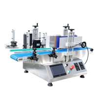 Machine d'étiquetage de bouteilles plates et rondes pour bureau, pour eau, cosmétiques, vin, vodka
