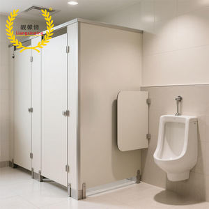 Partición compacta de alta calidad para baño, tablero de nido de abeja HPL, diseño moderno ecológico, puerta corredera que ahorra espacio para - Product Image 5