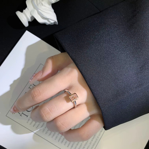 Anello Solitarie smeraldo di alta qualità di alta qualità rosa diamante da laboratorio 18K misura oro bianco anello promessa personalizzato per matrimonio - Product Image 6
