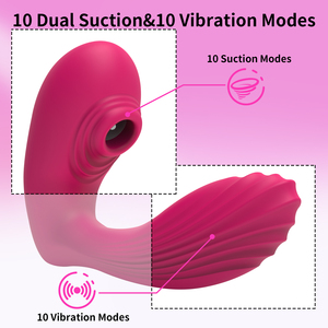 เครื่องกระตุ้นจุดจีและคลิตอริสแบบดูด 2-in-1 แบบชาร์จได้  ทำจากซิลิโคนทางการแพทย์ ปลอดสารลาเท็กซ์ กันน้ำ - Product Image 5