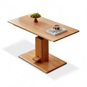 Bureau et table basse multifonctionnelles réglables en bois massif de style moderne et contemporain avec table d'appoint mobile - Product Image 5