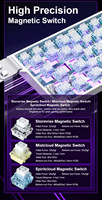 Clavier mécanique personnalisé AULA MINI 60HE à axe magnétique, sans fil, tri-mode, RT, pour e-sport